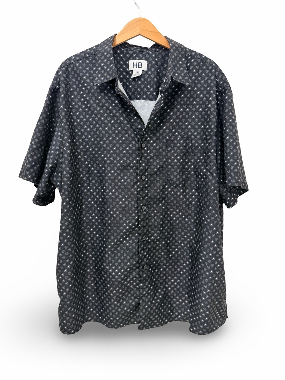 Harbor Bay Men's Short-Sleeve Button-Down Shirt Size 1XL